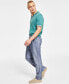 Фото #8 товара Men's Classic-Fit Elastic Drawstring Linen Pant