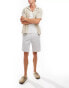 Threadbare pleated longer length shorts in cream