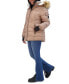 Фото #3 товара Juniors' Faux-Fur-Trim Hooded Puffer Coat, Created for Macy's