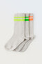 Фото #10 товара 3-pack of neon stripe socks