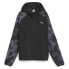 Фото #1 товара Puma Run Favorite Velocity Printed Woven Full Zip Jacket Womens Black Casual Ath