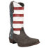 Фото #4 товара Roper American Beauty Patriotic Snip Toe Cowboy Womens Brown, Multi Casual Boot