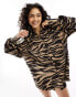 Фото #1 товара ASOS DESIGN oversized shirt in animal print