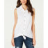 Style & Co Women's Petite Tie Front Button-up Top Bright White PXL