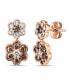 Фото #2 товара Chocolate Diamond® & Vanilla Diamond® (7/8 ct. t.w.) Drop Earrings in 14k Rose, Yellow or White Gold