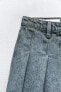 Фото #7 товара Мини-юбка из джинс с защипами ZARA Denim