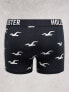 Фото #3 товара Hollister 3 pack trunks all over icon logo in white/red/black
