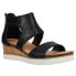 Фото #4 товара Corkys Sugar N Spice Strappy Wedge Womens Black Casual Sandals 41-0106-BLCK