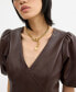 ფოტო #3 პროდუქტის Women's Faux Stone Signature C Buckle Curb Chain Necklace