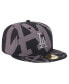 ფოტო #1 პროდუქტის Men's Black Los Angeles Dodgers Logo Fracture 59FIFTY Fitted Hat