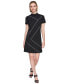 Фото #1 товара Women's Mock-Neck Short-Sleeve Dress