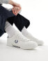 Фото #1 товара Fred Perry B722 leather trainers in white and blue