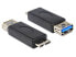 Delock USB 3.0 Adapter - USB 3.0-A FM - micro USB 3.0-B M - Male/Female - Black