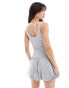 Фото #4 товара Miss Selfridge puffball cami mini dress in grey marl