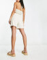 Фото #4 товара ASOS DESIGN dad short with linen in stone