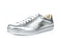 Фото #1 товара Gucci Mens Silver Ace Metallic Leather Sneakers Size 8.5G /9.5US