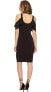Nicole Miller 241979 Womens Sophia Cold Shoulder Sleeve Dress Black Size Medium