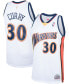 Фото #2 товара Men's Stephen Curry White Golden State Warriors 2009-10 Hardwood Classics Swingman Jersey