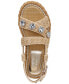 Фото #4 товара Women's Wrigley Embellished Woven Raffia Platform Sandals