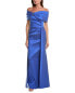 Фото #1 товара Teri Jon By Rickie Freeman Gazar Gown Women's Blue 18