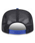 ფოტო #4 პროდუქტის Men's Black/Royal Philadelphia 76ers Throwback Team Arch Golfer Snapback Hat