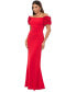 ფოტო #3 პროდუქტის Women's Scuba-Crepe Ruffled Off-The-Shoulder Dress