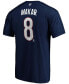 Фото #3 товара Men's Cale Makar Navy Colorado Avalanche Authentic Stack Name and Number Team T-shirt
