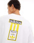 Adidas Originals logo t-shirt in white and yellow Weiß/kräftiger Goldton, XS - фото #4