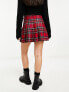 Фото #3 товара Miss Selfridge tartan buckle detail kilt mini skirt