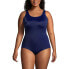 Фото #18 товара Plus Size Tummy Control Chlorine Resistant Soft Cup Tugless One Piece Swimsuit