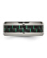 ფოტო #3 პროდუქტის Titanium Black and Green Carbon Fiber Inlay Wedding Band Ring