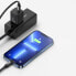 Zwijany kabel przewód 3w1 USB-C microUSB + Iphone Lightning + USB-C 3.5A 1.1m fioletowy