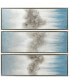 Фото #3 товара Sequence Textured Metallic Hand Painted Wall Art Set by Martin Edwards, 60" x 20" x 1.5"
