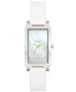 Women's Hagen Three Hand White Leather Watch 22mm