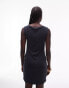 Topshop super soft cupro mini dress in washed black