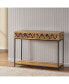 Boho-Industrial Console Table With Storage