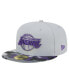 Фото #1 товара Men's Gray Los Angeles Lakers Active Color Camo Visor 59FIFTY Fitted Hat