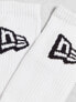 Фото #2 товара New Era flag logo 3 pack socks in white