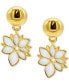 14k Gold-Plated Mother-of-Pearl Flower Drop Earrings