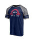 Men's Heather Navy Chicago White Sox Utility Two-Stripe Raglan Tri-Blend T-shirt