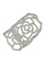 ფოტო #1 პროდუქტის Suzy Levian Sterling Silver White Cubic Zirconia Knuckle Flower Ring