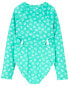 Фото #7 товара Купальник для девочек Carter's Kid 1-Piece Long Sleeve Cut-Out Ocean Print