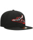 Фото #4 товара Men's Black Richmond Flying Squirrels Authentic Collection Team Home 59FIFTY Fitted Hat