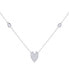 Raindrop Design Sterling Silver Diamond Women Necklace