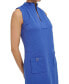 ფოტო #3 პროდუქტის Women's Split-Neck Jacquard Shift Dress