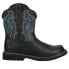 Фото #1 товара Roper Chunk Rider Embroidery Round Toe Cowboy Womens Black Casual Boots 09-021-