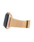 Women's Rose Gold-Tone Stainless Steel Bar Bracelet Compatible with 38/40/41mm Apple Watch