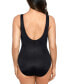 Фото #2 товара Women's Slimming Surplice One-Piece Swimsuit