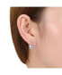 ფოტო #2 პროდუქტის Radiant Hoop Earrings with Sparkling Cubic Zirconia