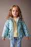 Фото #3 товара Куртка для малышей defacto Девочки Плюшевая Прокладка с водоотталкивающей обработкой Гербарий